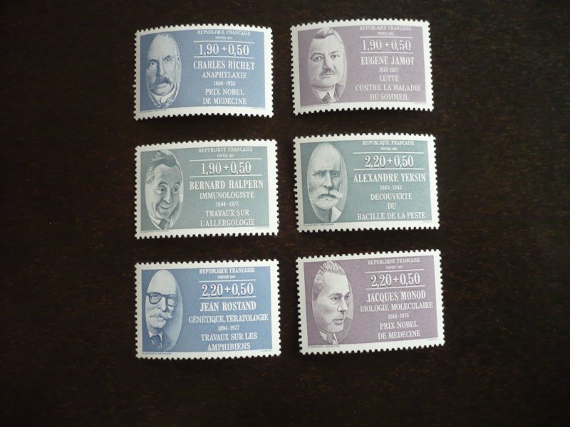 Stamps - France - Scott# B584-B589 - Mint Never Hinged Set of 6 Stamps