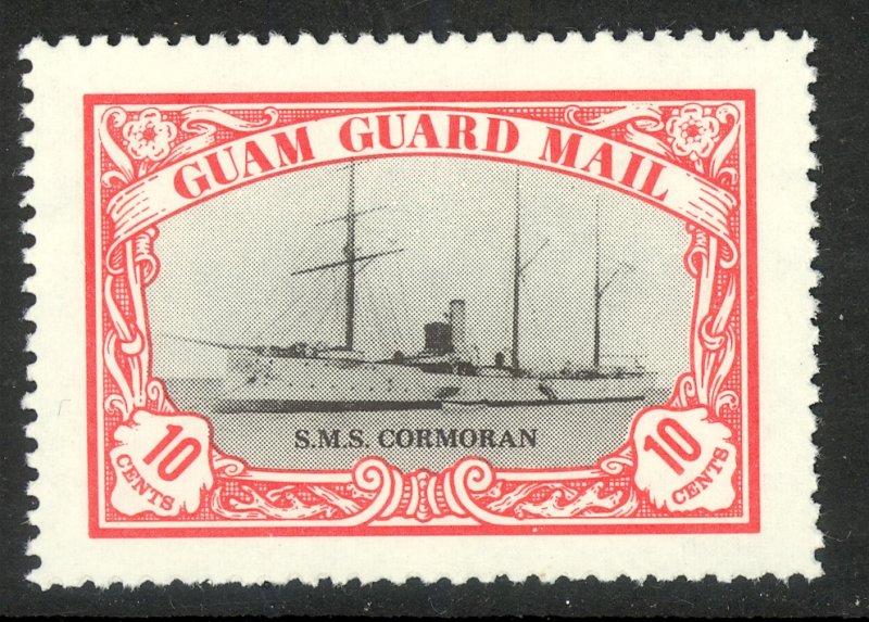 US GUAM GUARD MAIL 1978 10c SMS CORMORAN Local Post Issue MNH