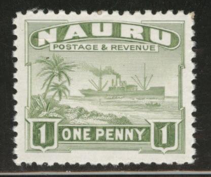 NAURU Scott 18 MH* Freighter stamp 1923 Perf 11