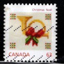 Canada - #2689 Christmas 2013 - Cross stitched Horn - Used