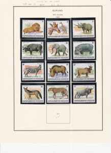 Burundi # 589-600, Animal Stamps, Scarce, Mint Disturbed Gum, 1/3 Cat.