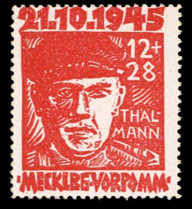 Germany - Soviet Zone, Mecklenburg-Verpommern #12NB3var (Mi. 22b) Cat€500, ...
