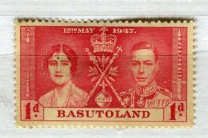 BASUTOLAND; 1937 early GVI Coronation issue fine Mint hinged 1d. value