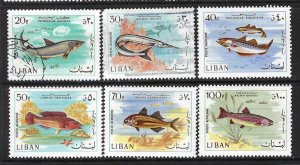 LEBANON C534-39 VFU/MOG FISHES 907D