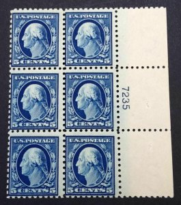 momen: US Stamps #428 Mint NH OG Plate Block of 6