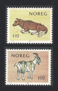 Norway Cow Goat 2v 1981 MNH SC#779-780 SG#873-874 MI#834-835