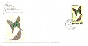 Jamaica, Worldwide First Day Cover, Butterflies