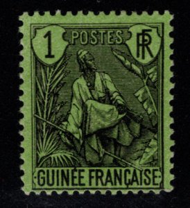 French Guinea Scott 18 MH* 1904 stamp expect similar centering.