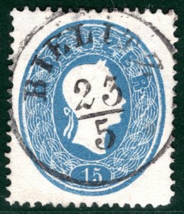POLAND Austria Postmark *BIELITZ* Bielsko CDS 15kr Stamp{samwells}BROWN172