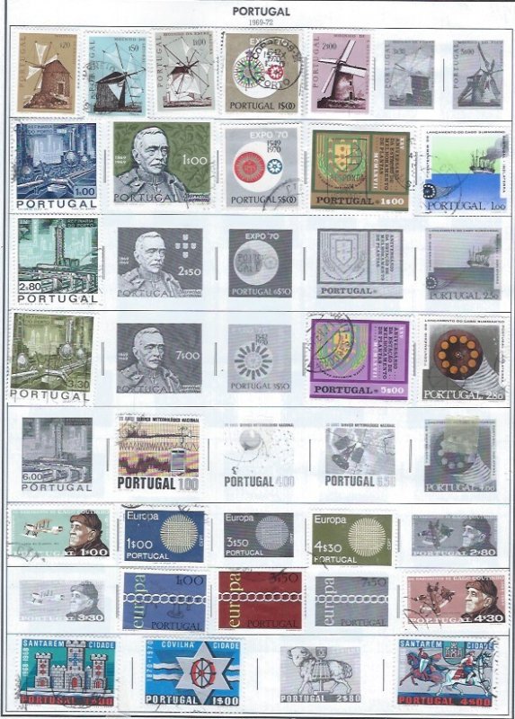 PORTUGAL 1958-1972 198 STAMPS SCV $59.00++