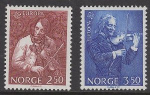 NORWAY SG956/7 1985 EUROPA MUSIC YEAR MNH