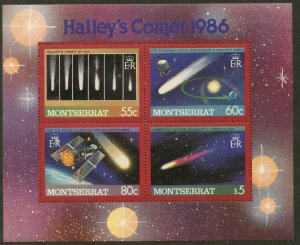 MONTSERRAT Sc#605-614 1986 Halley's Comet Set & 2 S/S Complete OG Mint NH