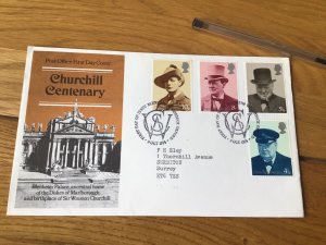 Churchill Centenary post office first day stamps cover Ref 55957