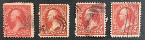 US #248,249,250 ? Used LOT - 2c George Washington [R814]