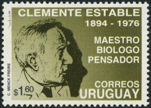 Uruguay #1528 Clemente Estable 1.60p Postage Stamp Latin America 1994 Mint LH