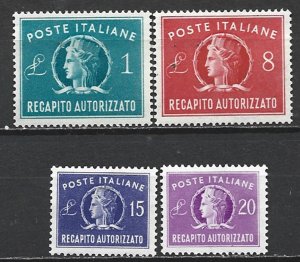 COLLECTION LOT 21016 ITALY #EY6-9 MNH 1947+ CV+$125