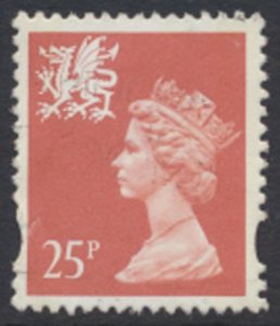 GB Wales Machin 25p SG W73 Litho 2 yellow bands Used SC# WMMH60 see scans