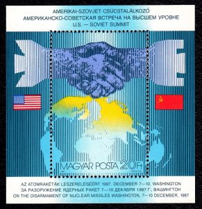 Hungary 1987 US - Soviet Summit Mint MNH Miniature Sheet SC 3101