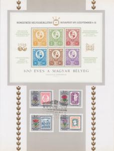 Hungary Sc B289-B292 + Unofficial Souvenir Sheet on Stamp Expo Souvenir Folder