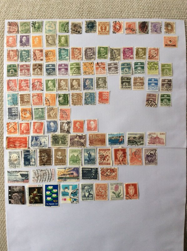 Denmark 100+ stamps - Lot D