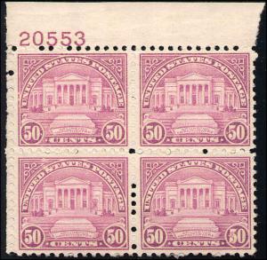 1931 US Stamp #701 A173 50c Mint NH Plate Block of 4 Catalogue Value $230