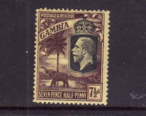 Gambia-Sc#111-unused hinged 7&1/2p vio yellow KGV-id3-1927-