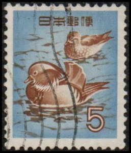 Japan 611 - Used - 5y Mandarin Duck (1955) (3) +