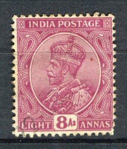 INDIA; 1920s early GV issue fine Mint hinged 8a. value