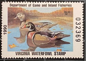 US Stamps - SC# RW VA 3 - Duck Stamp - Unused - CV $7.00