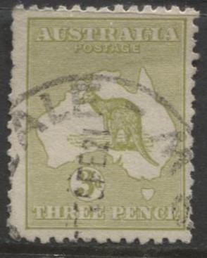 Australia - Scott 47 - Kangaroo -1915 - FU - Wmk 10 - Die I - 3d Stamp2