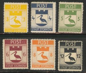 Germany Local Issues of Storkow 1946 Michel 9-14A