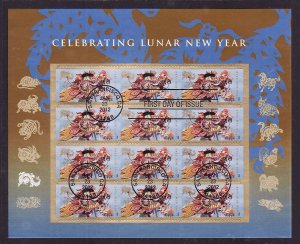 USA-Sc#4623- id12-used sheet-Chinese New Year-Dragon-2012-