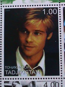 TAJIKISTAN-BRAD PITT-FAMOUS MOVIE STAR-MNH SHEET VF WE SHIP TO WORLD WIDE