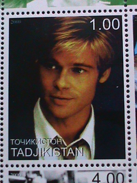 TAJIKISTAN-BRAD PITT-FAMOUS MOVIE STAR-MNH SHEET VF WE SHIP TO WORLD WIDE