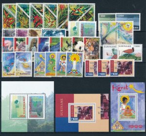 Surinam Suriname 1999 Complete Year Set  MNH