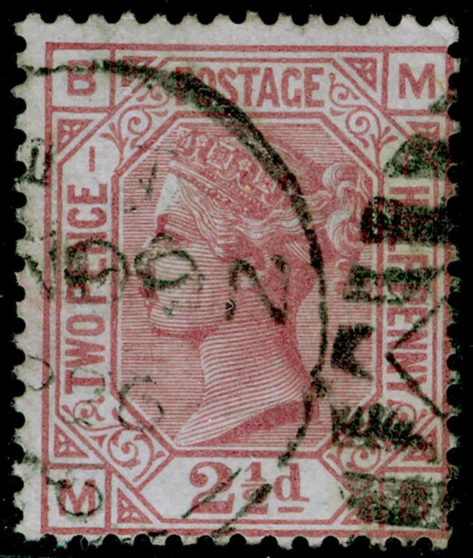 SG139, 2½d rosy mauve PLATE 1, FINE USED, CDS. Cat £115. WMK ANCHOR. MB
