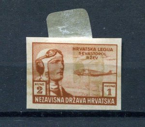 Croatia/Kroatian/NDH 1943 Imperf Color Proof Double impression of pilot 10555