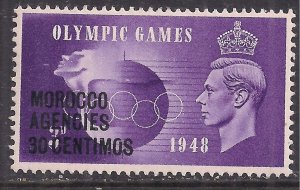 Morocco Agencies 1948 KGV1 30ct Olympic Games GB Ovpt MM SG 179 ( C713 )