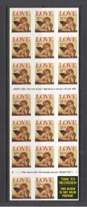 USA BOOKLET SC# 3030a - ANGEL LOVE $0.32c - 20 S.A. MNH - PL# B1111-2