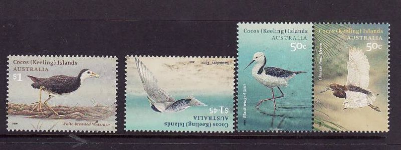 Cocos (Keeling) Is.-Sc#348-50-unused NH set-Birds-2008-