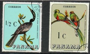 Panama; Scott 478-478C; 1967; Precanceled; NH; Birds