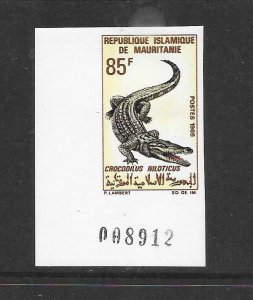 MAURITANIA #265 CROCODILE IMPERF  MNH