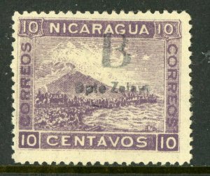 Nicaragua 1905 Bluefields 10¢ Violet Lithographed Momotombo VFU L885