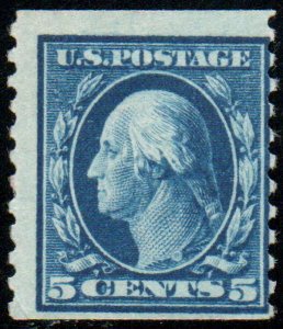 US #447 SCV $100.00 F/VF mint, fresh color, tough stamp to find, no gum, Fresh!