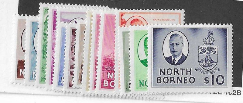 North Borneo Sc #244-258  set of 15 OG VF