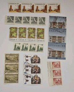 Canada stamps used miscellaneous Strips of 3-5