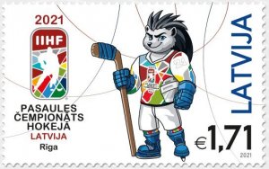 Latvia 2021 MNH Stamp Sport World Ice Hockey Championship