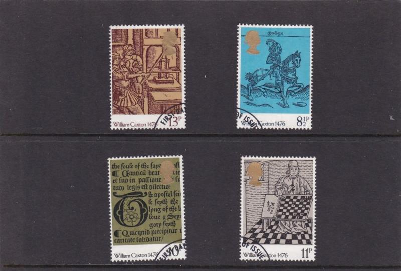 GB 1976 500th anniversary of British Printing Set SG1014-17 VFU from FDC VGC