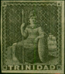 Trinidad 1854 (1d) Dark Grey SG10 Fine MM 