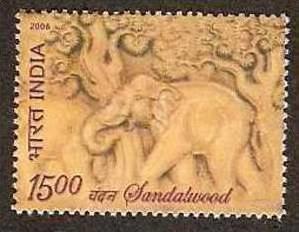 India 2006 Sandalwood Fragrence Perfume Elephant  1v MNH
